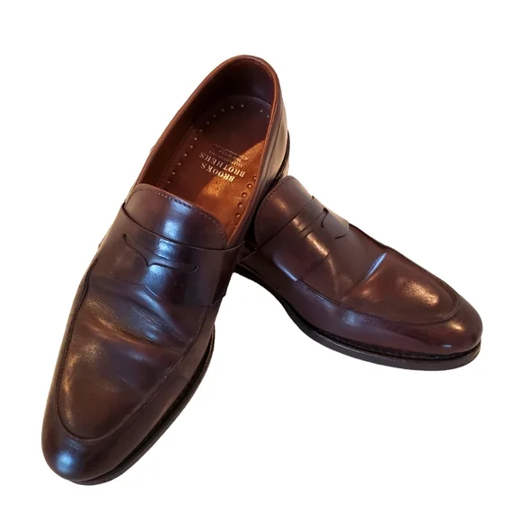 Brooks Brothers Men's Penny Loafers Brown Slip-On Casual Shoes Size 10B  Goodyear